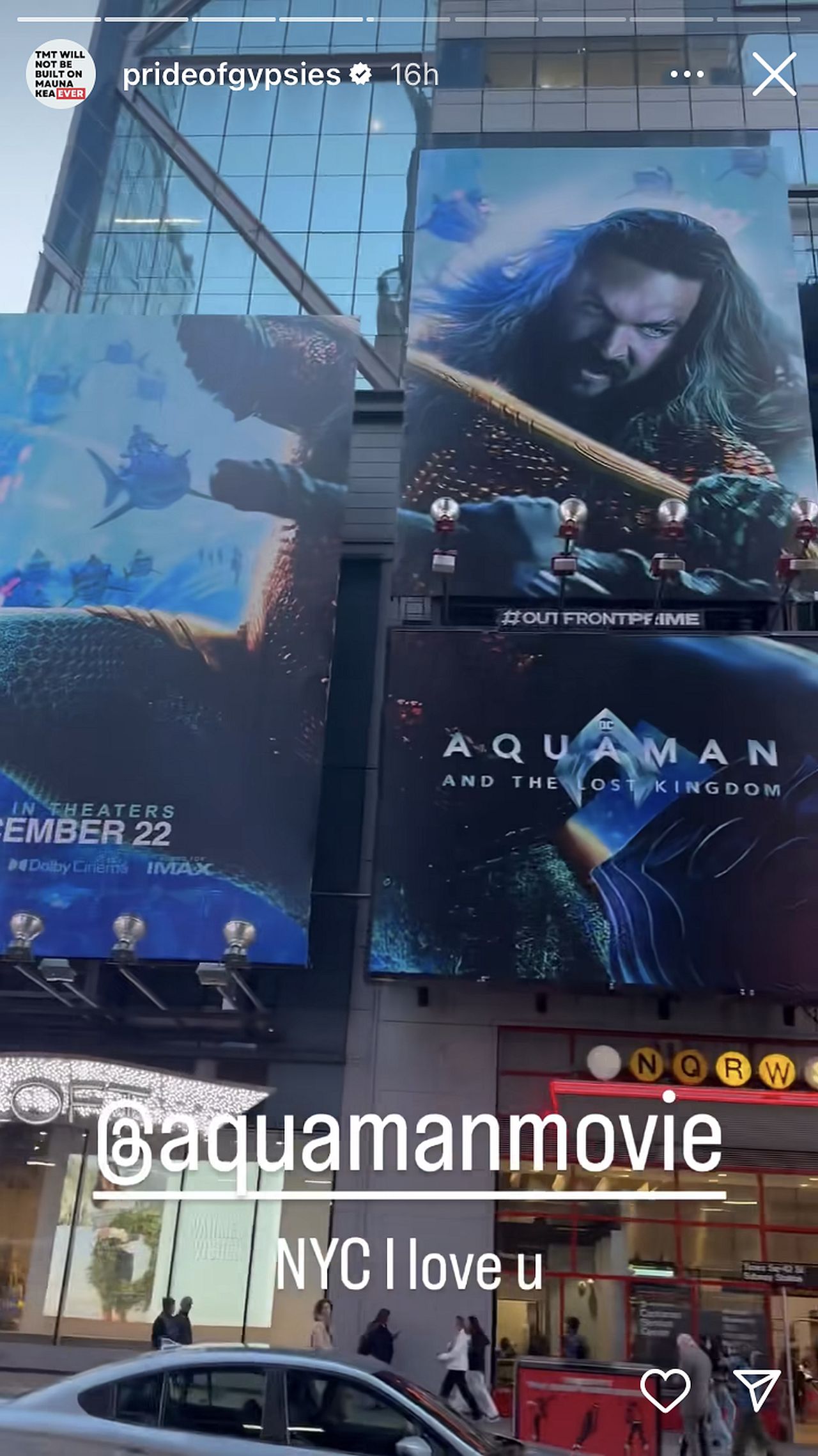 Promoción de Aquaman y el Reino Perdido en la ciudad de Nueva York