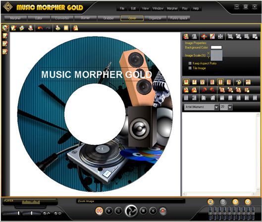 You can make a cover for a CD that you&rsquo;ve created in AV Music Morpher Gold.