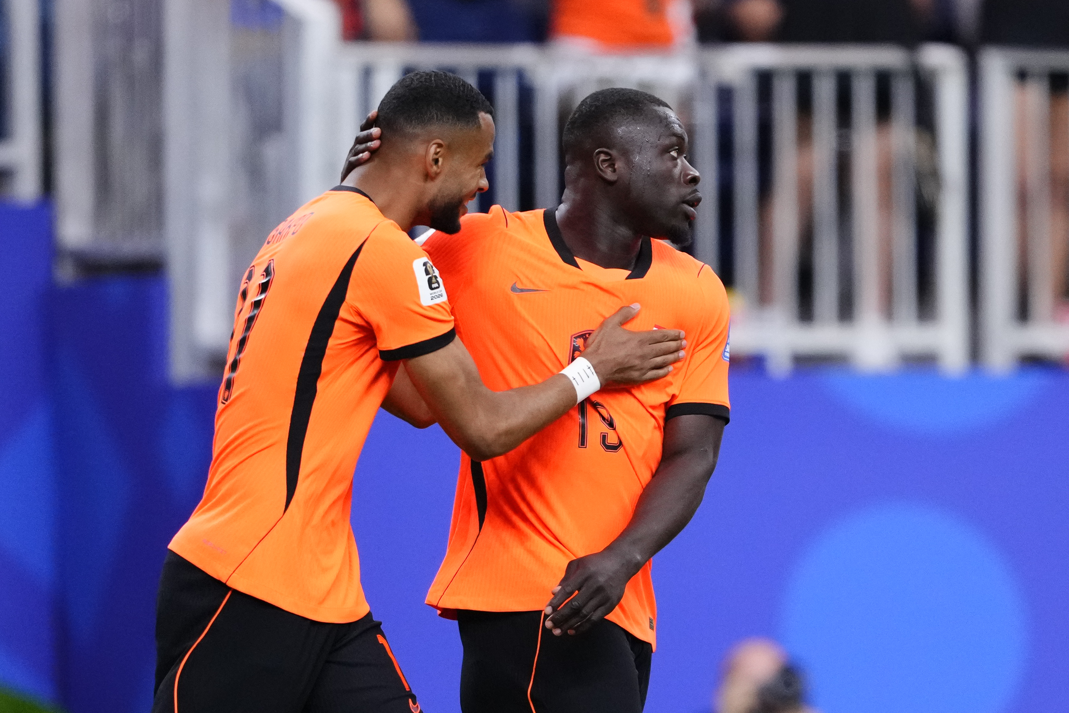 Brian Brobbey of Netherlands celebrates