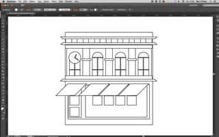 Linework for a store – note how much of it is copy and pasted for efficiency (click image to enlarge)