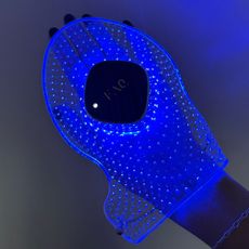 A photo of the Foreo FAW hand LED mask tested by Meg