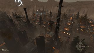 Moody city scene in New Cycle
