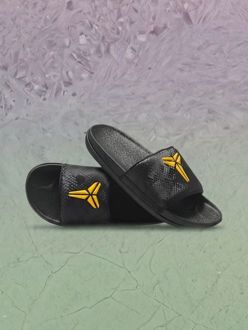 Kobe Offcourt Slides - Black/University Gold