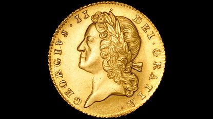 Gold five-guinea coin