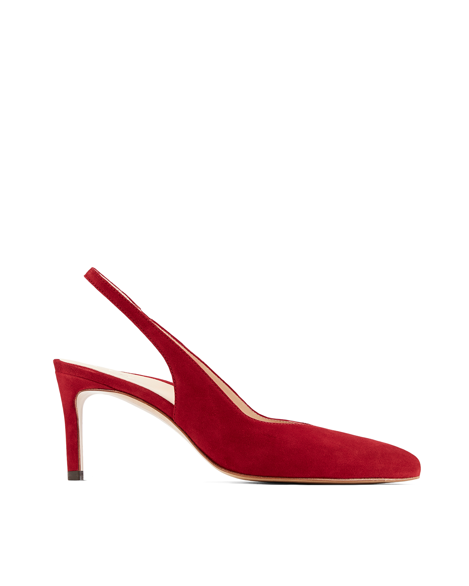 Mia: Deep Red Suede - 6 / Slim