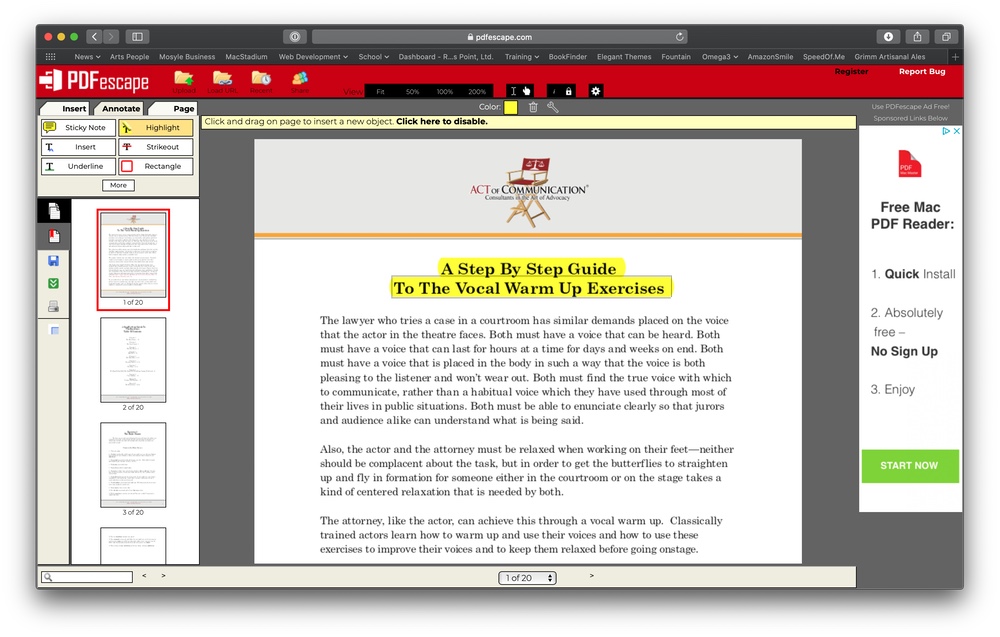 best free PDF editors: PDFescape