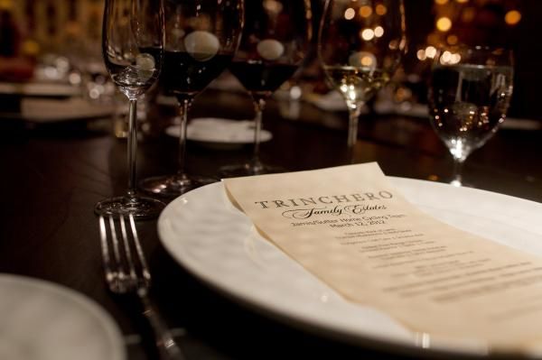 The Trinchero Family Estates prepared a special menu for the team