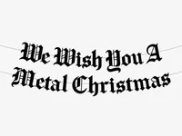 Etsy We Wish You A Metal Christmas Old English Goth Banner Etsy We Wish You A Metal Christmas Old English Goth Banner