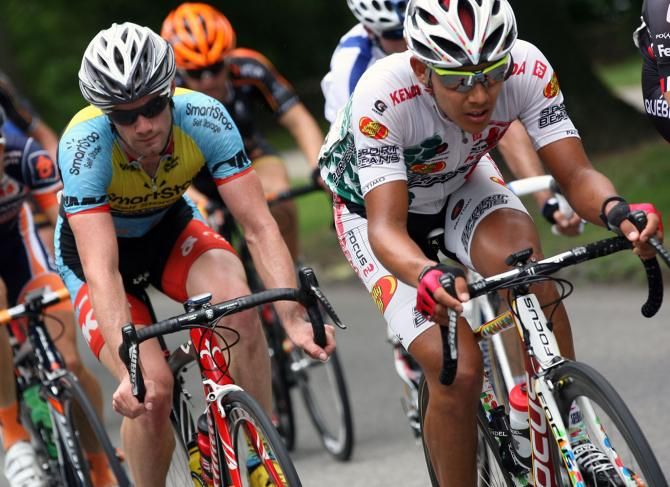 Clay Murfet (SmartStop) and Luis Davila (Jelly Belly) in the break