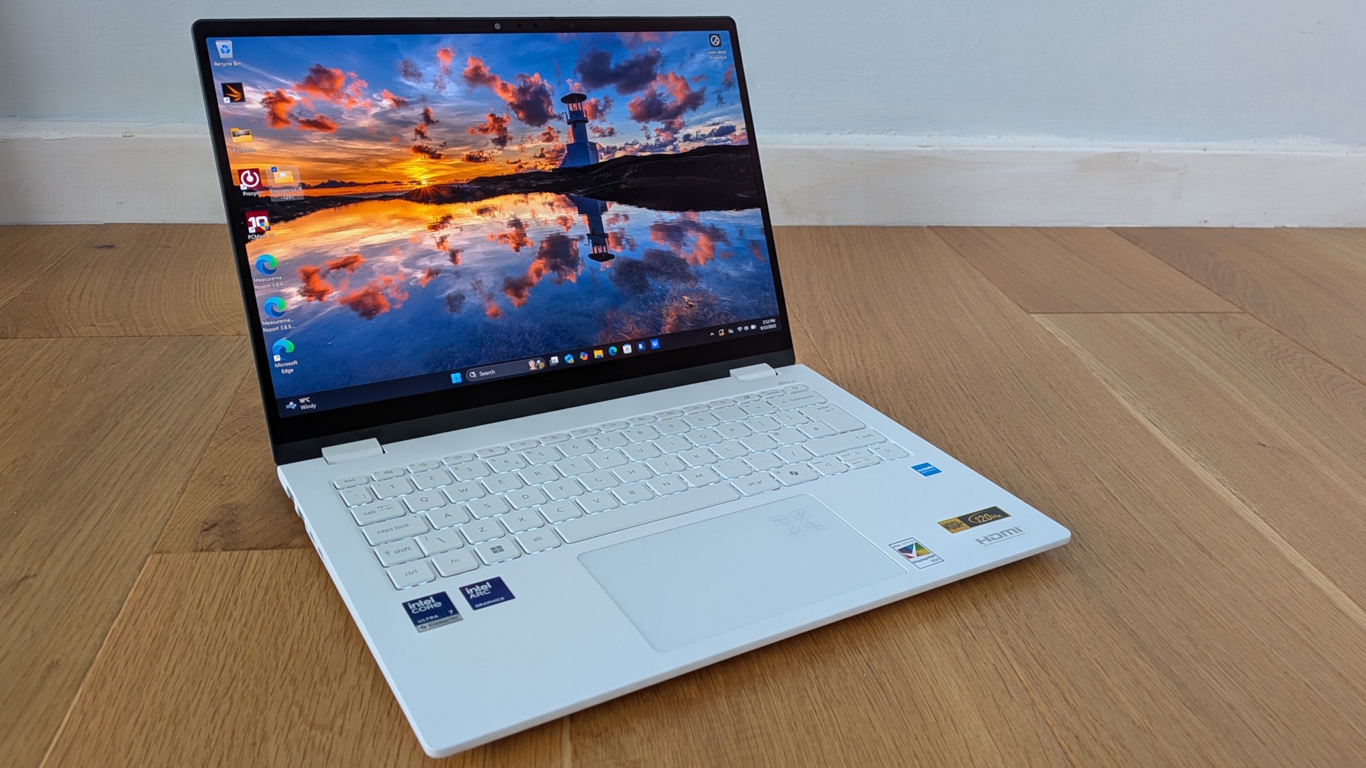 The Acer Swift Edge 14 AI on a desk