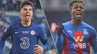 Kai Havertz of Chelsea and Wilfried Zaha of Crystal Palace could both feature in the Chelsea vs Crystal Palace live stream