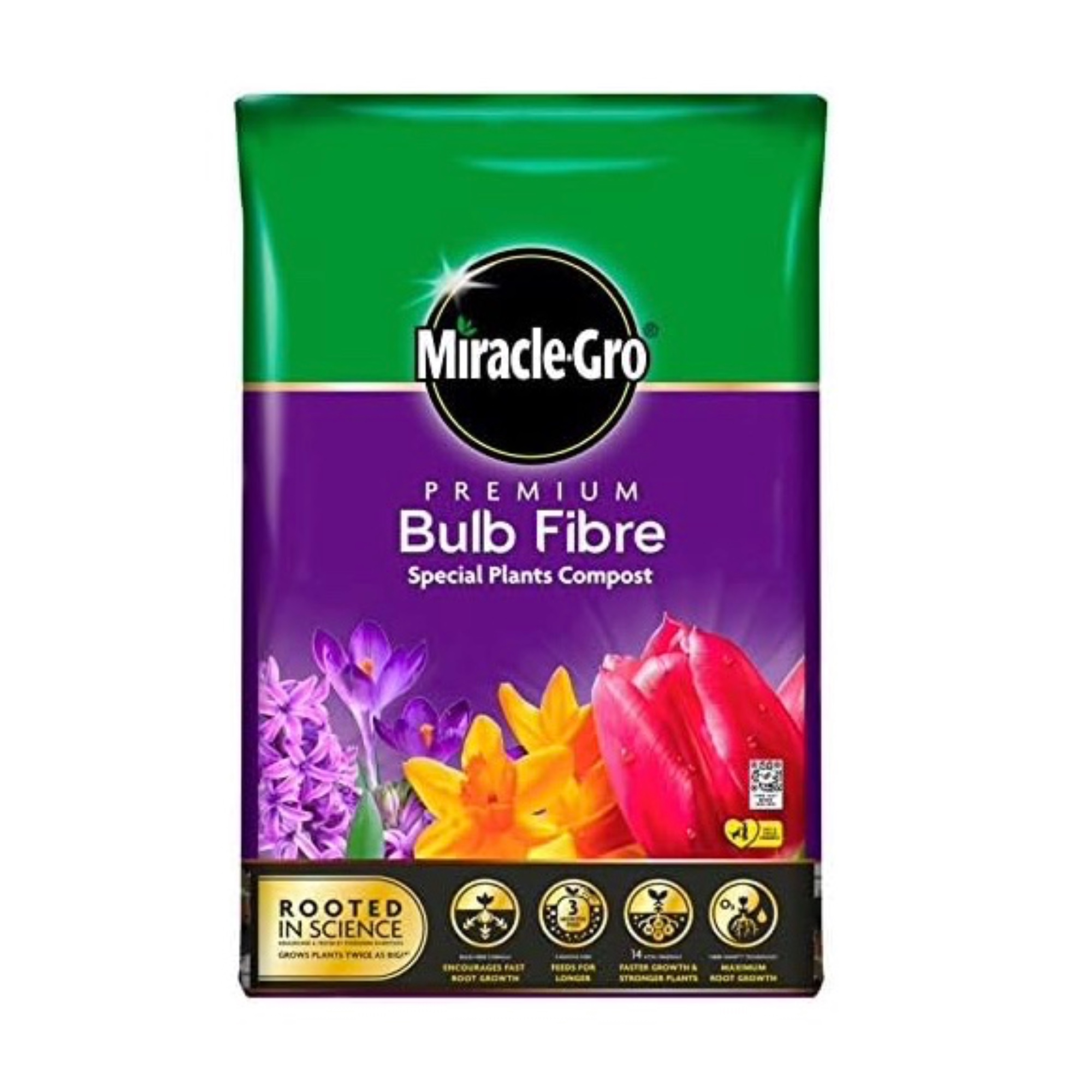 Miracle Gro, Premium Bulb Fibre Potting Mix Compost with Vital Minerals, 10L bag