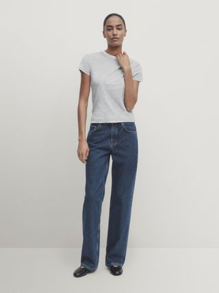 Low-Rise Straight-Leg Regular Length Jeans