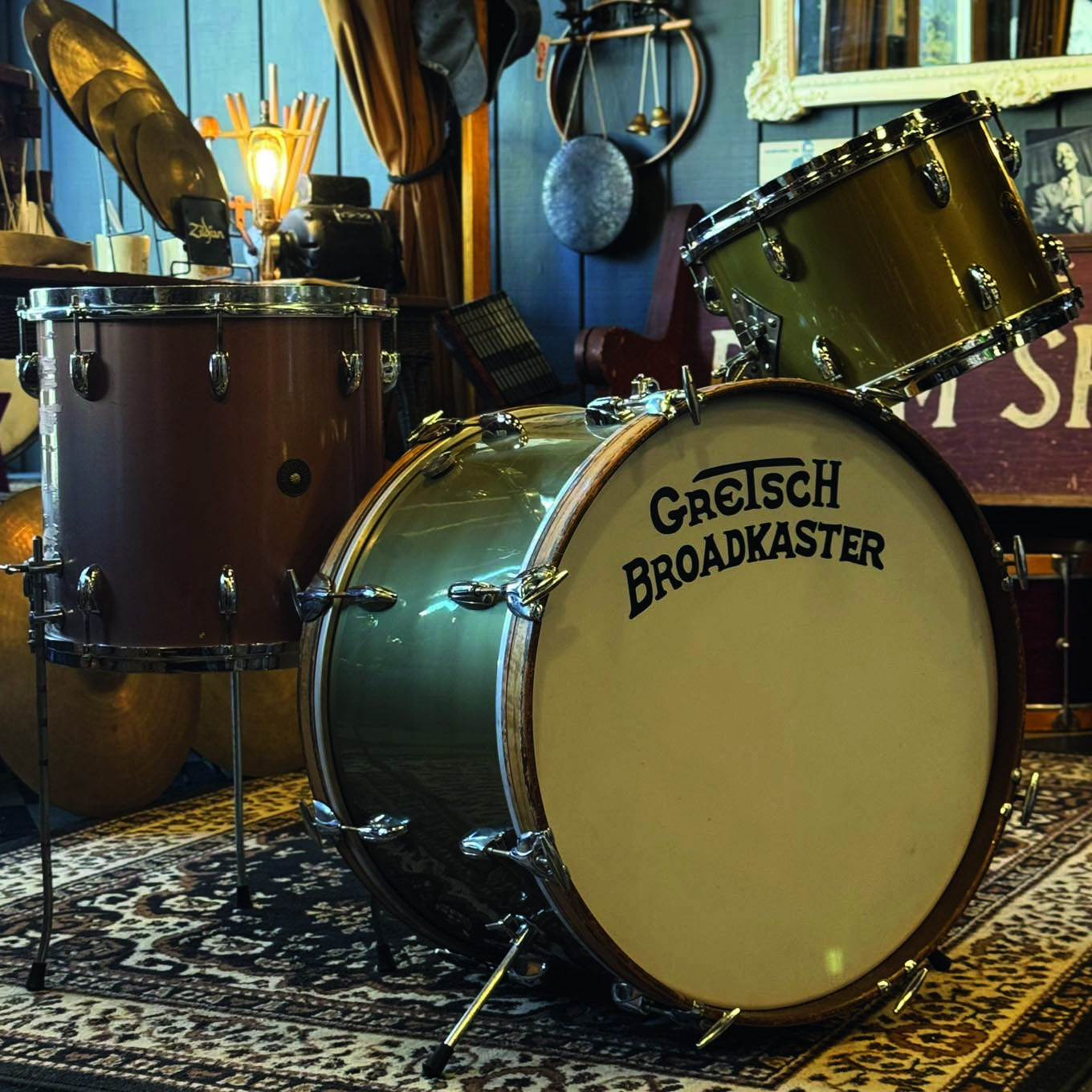 The original Gretsch Broadkaster logo was seen mostly on the company&amp;rsquo;s drum kits