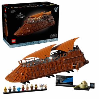 Lego Jabba's Sail Barge with its box on a white background