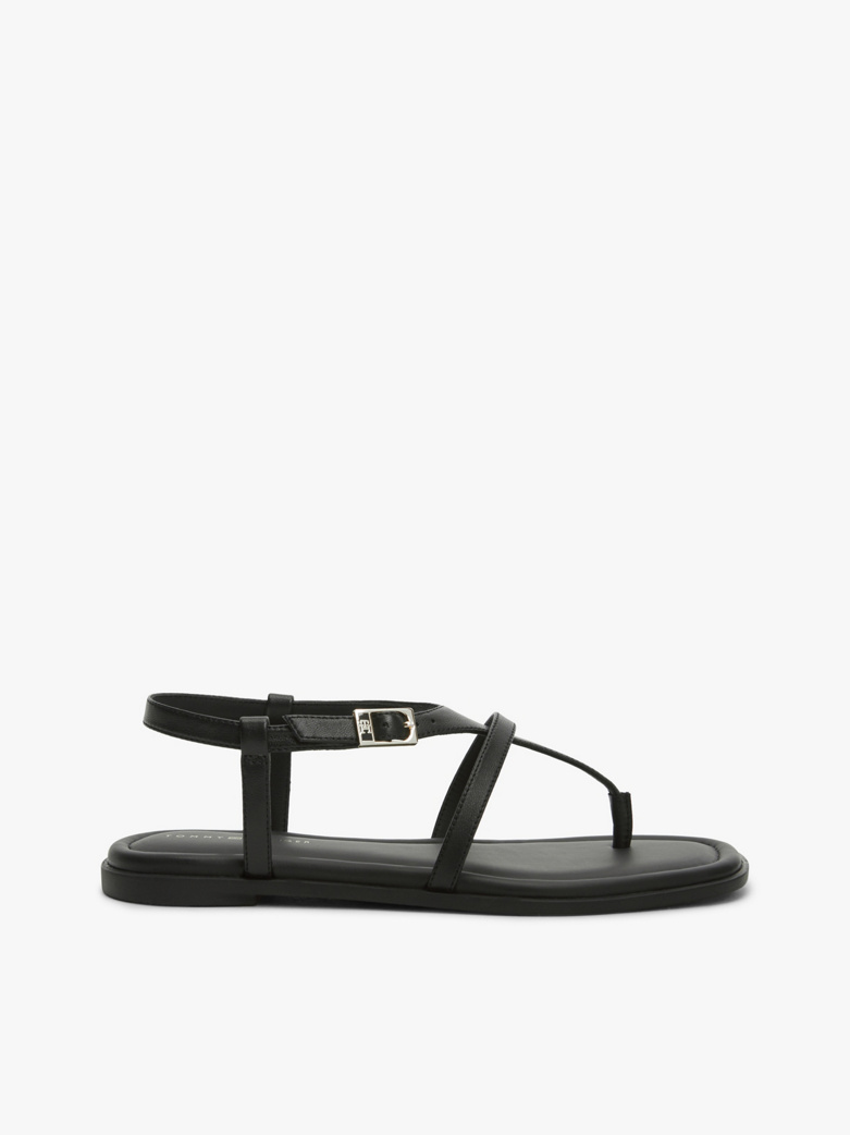 Leather Strap Toe Post Sandals