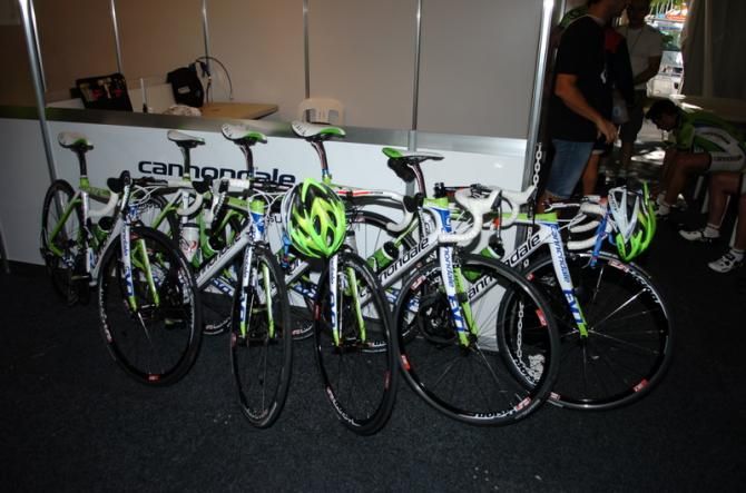 Cannondale team bikes polished and prepared for training