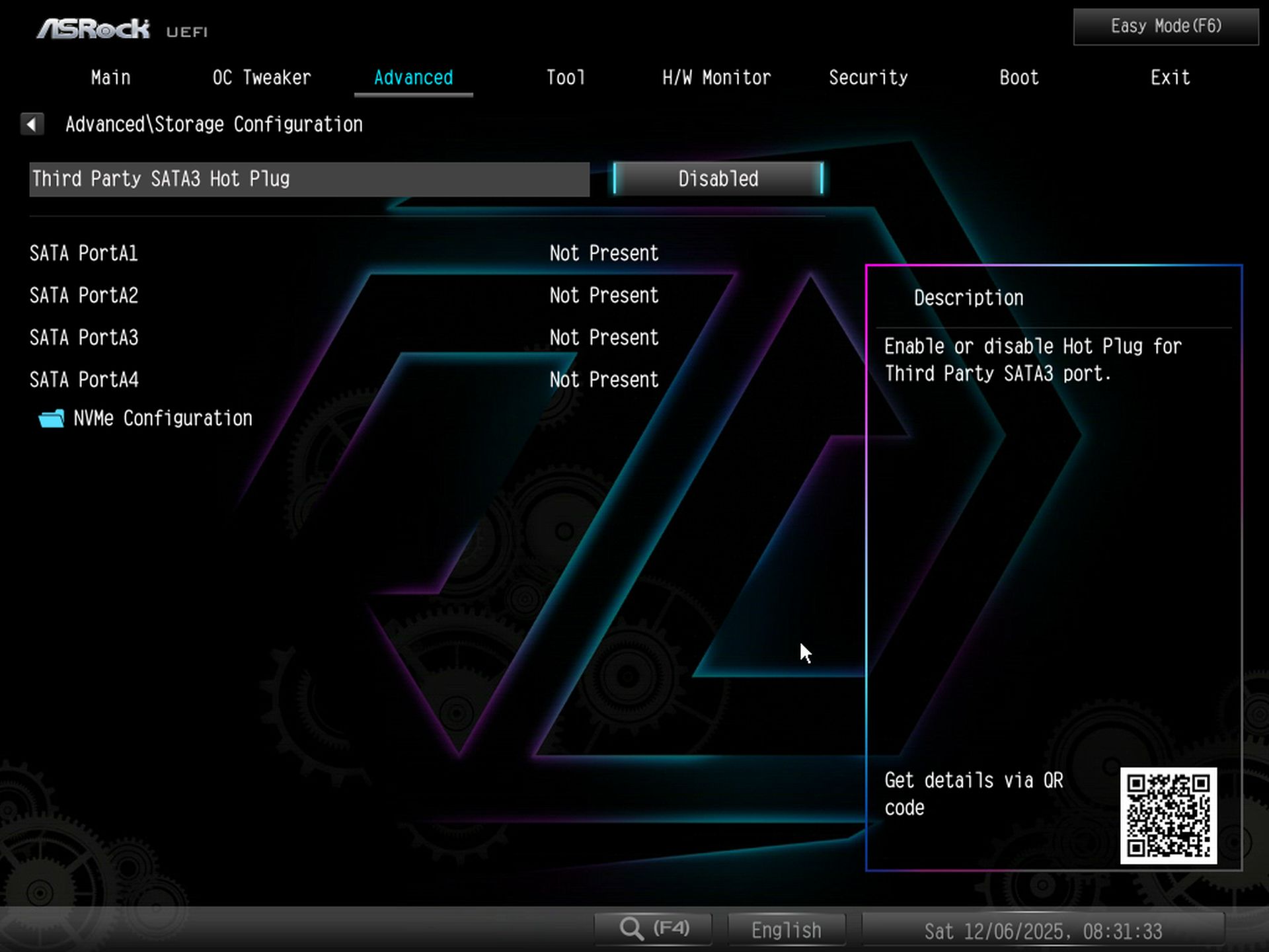 ASRock X870 Taichi Creator - BIOS