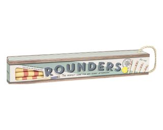 Great Garden Games Rounders Set - Wooden posts, Rounders Bat and Ball - Outdoor Games / Garden Games set in classic box packaging