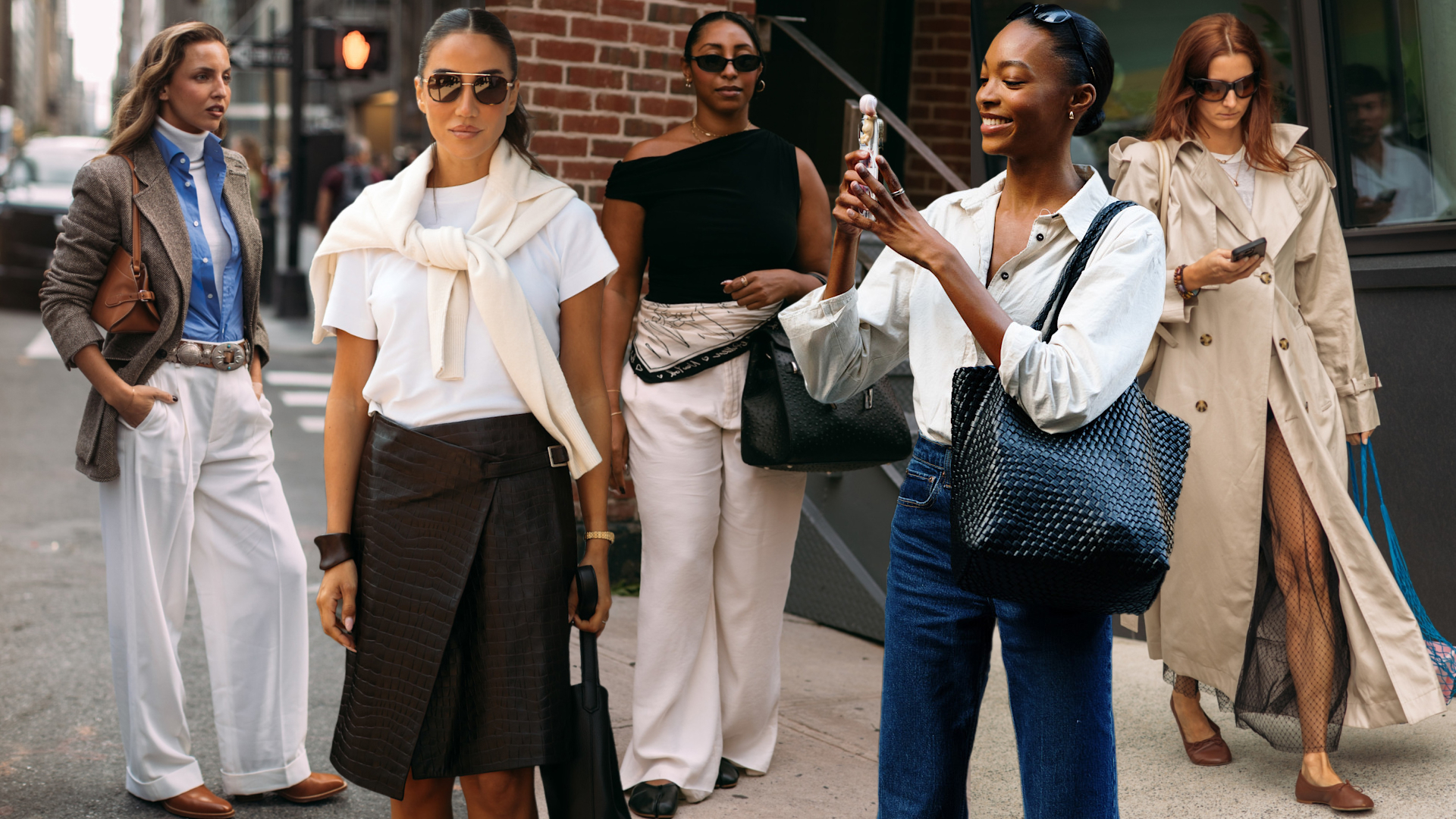 street style images of women wearing minimalist clothing 