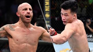 (L to R) Alexander Volkanovski and 'The Korean Zombie' Chan Sung Jung will fight in the UFC 273 main event