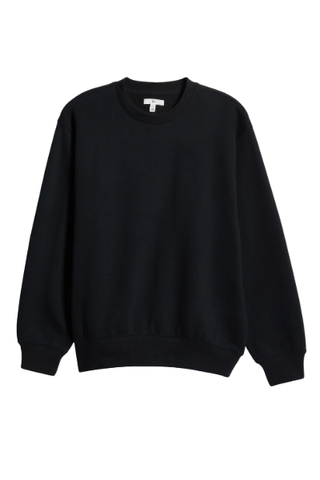 Fleece Detail Oversize Crewneck Sweatshirt