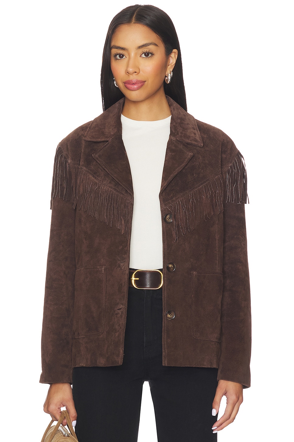 Suede Fringe Jacket