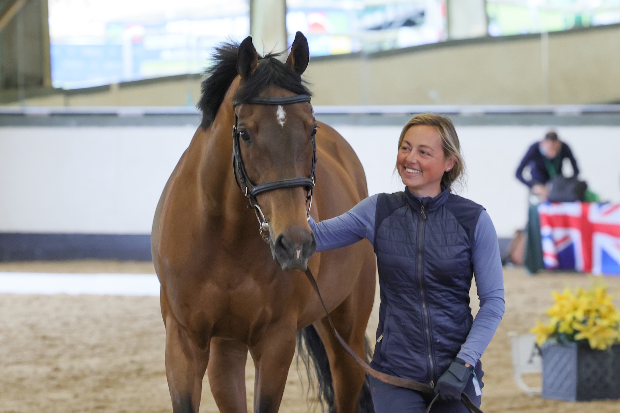 Jessie leading Sexy at the Wellington trot-up