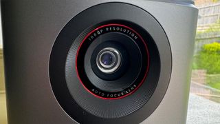 Anker Nebula Mars 3 Air home cinema projector close up detail of lens