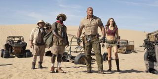 Jack Black Kevin Hart Dwayne Johnson and Karen Gillan in Jumanji The Next Level