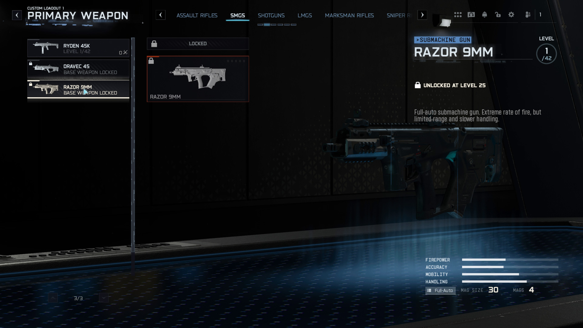 Black Ops 7 guns – Razor 9mm