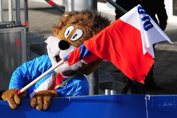 There were lots of costumed fans cheering for their favorite racers today