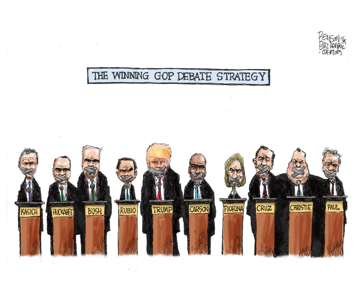 Political cartoon U.S. GOP Debate 2016 | The Week