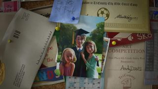 Andy's bulletin board in Toy Story 3.