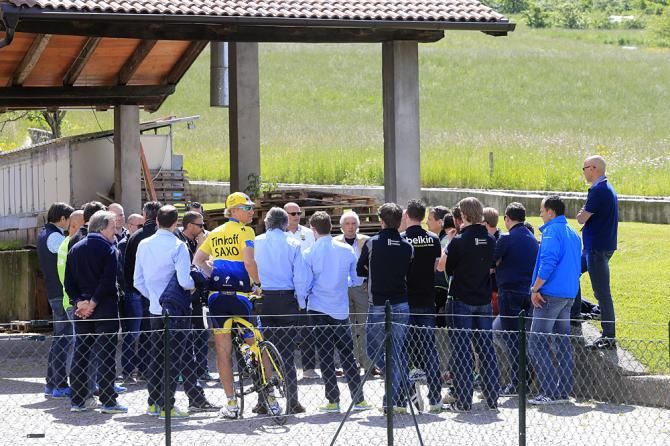 Race directors met with the race organisers to discuss the stage 16 debacle on the Stelvio