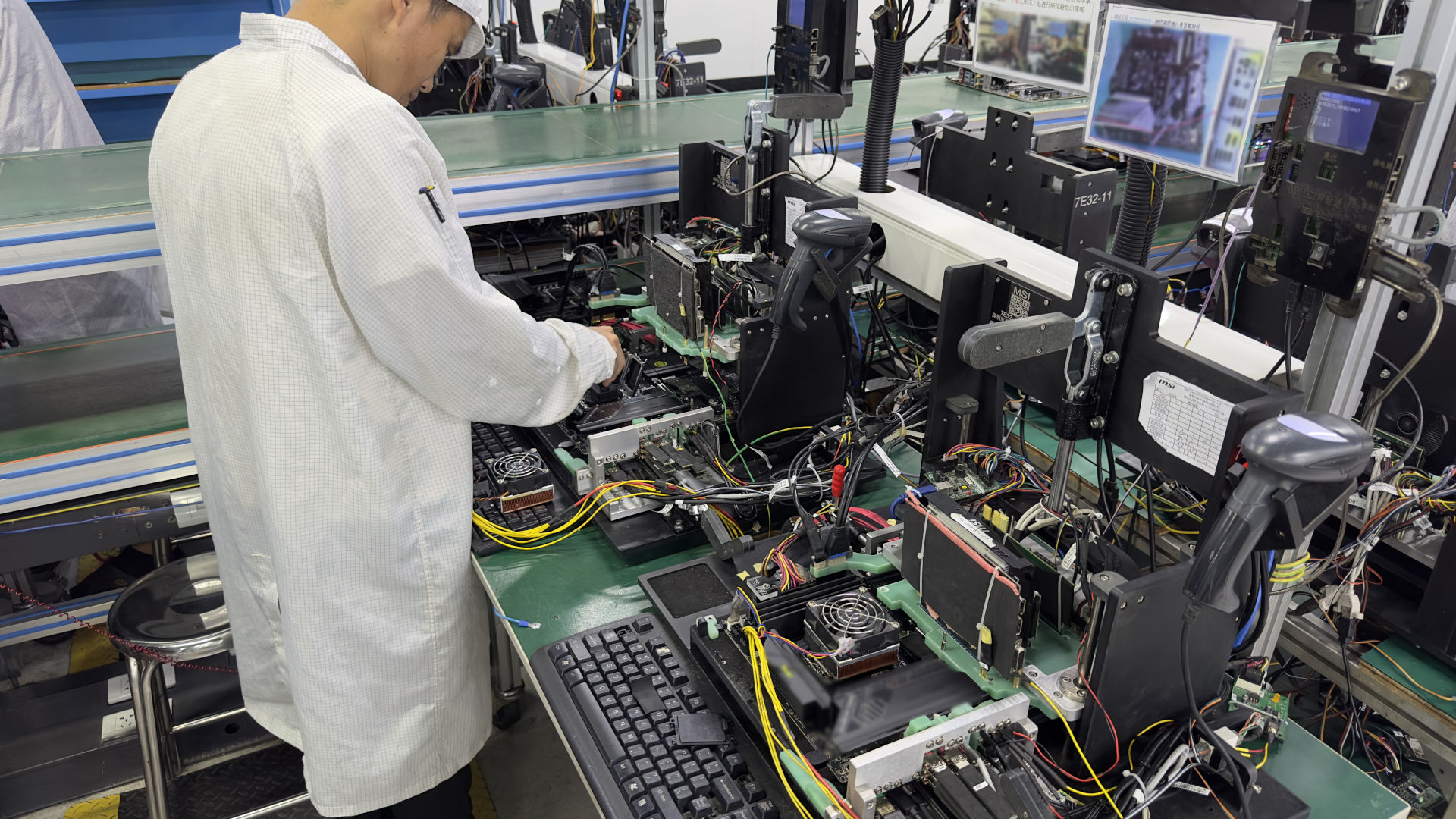 A photo of MSI Shenzhen motherboard manufacturing facility