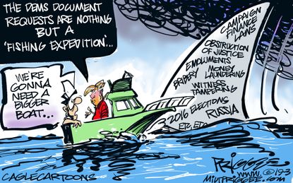 Political cartoon U.S. Trump documents investigations