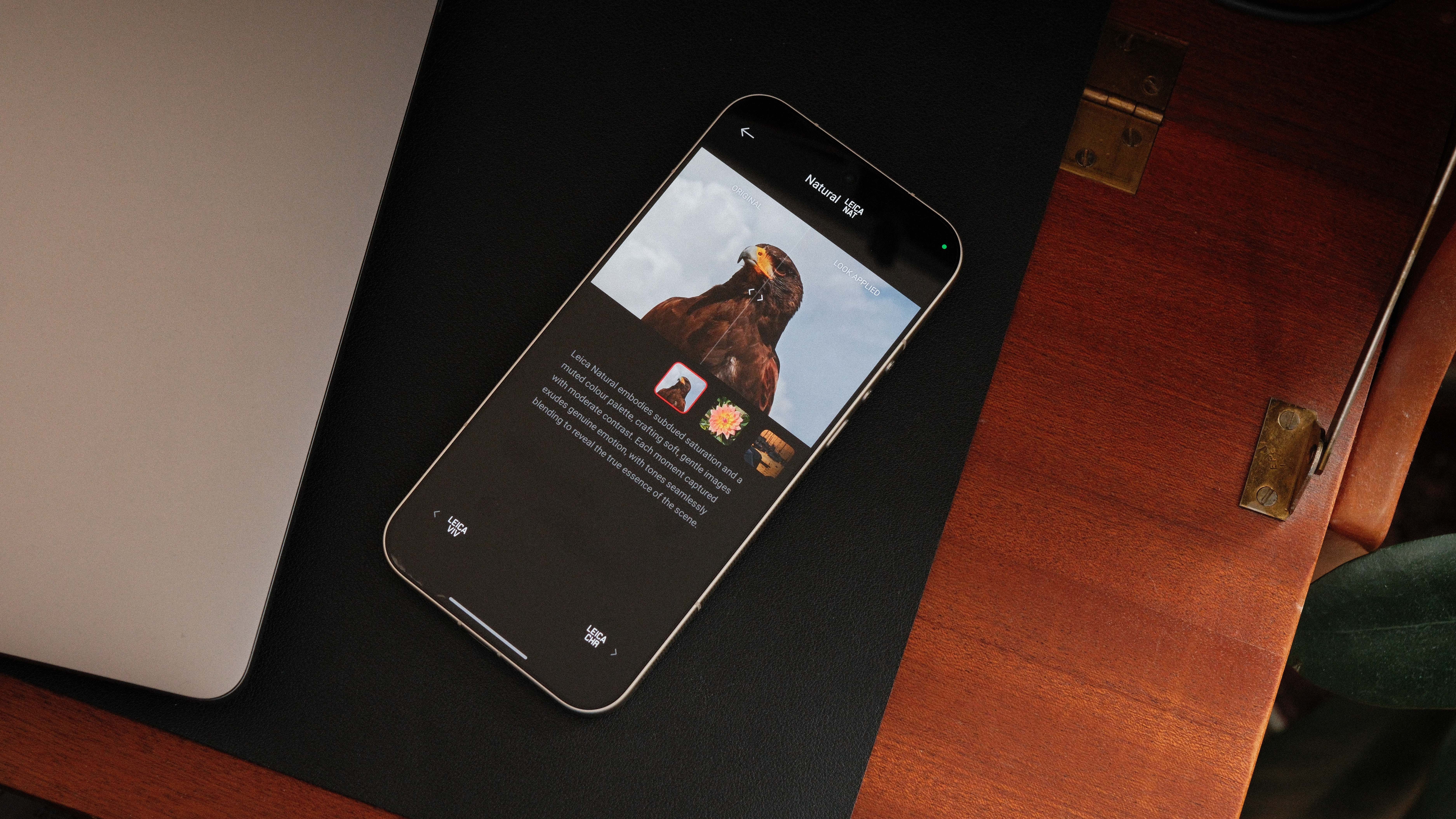 Leica image style preview screen on the Leica Leitz Phone