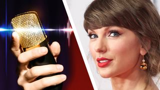 Taylor Swift and a microphone.