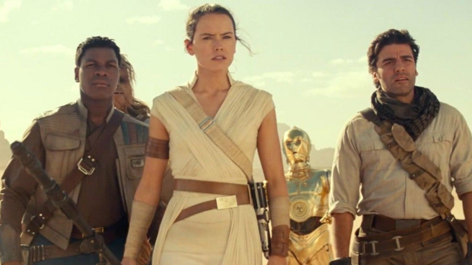 Rey, Finn, dan Poe dalam Star Wars: The Rise of Skywalker