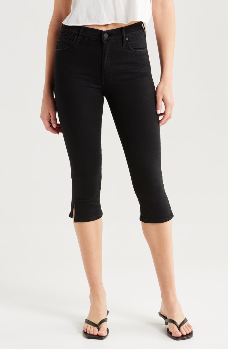 Stunner Bunny Snip High Waist Zip Hem Capri Jeans