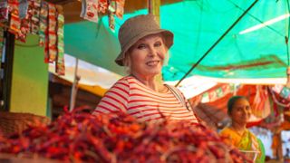 Joanna Lumley among the spice traders in Kochi, India