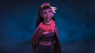 Matangi smirking at Nalo during Moana 2 end credit's scene 