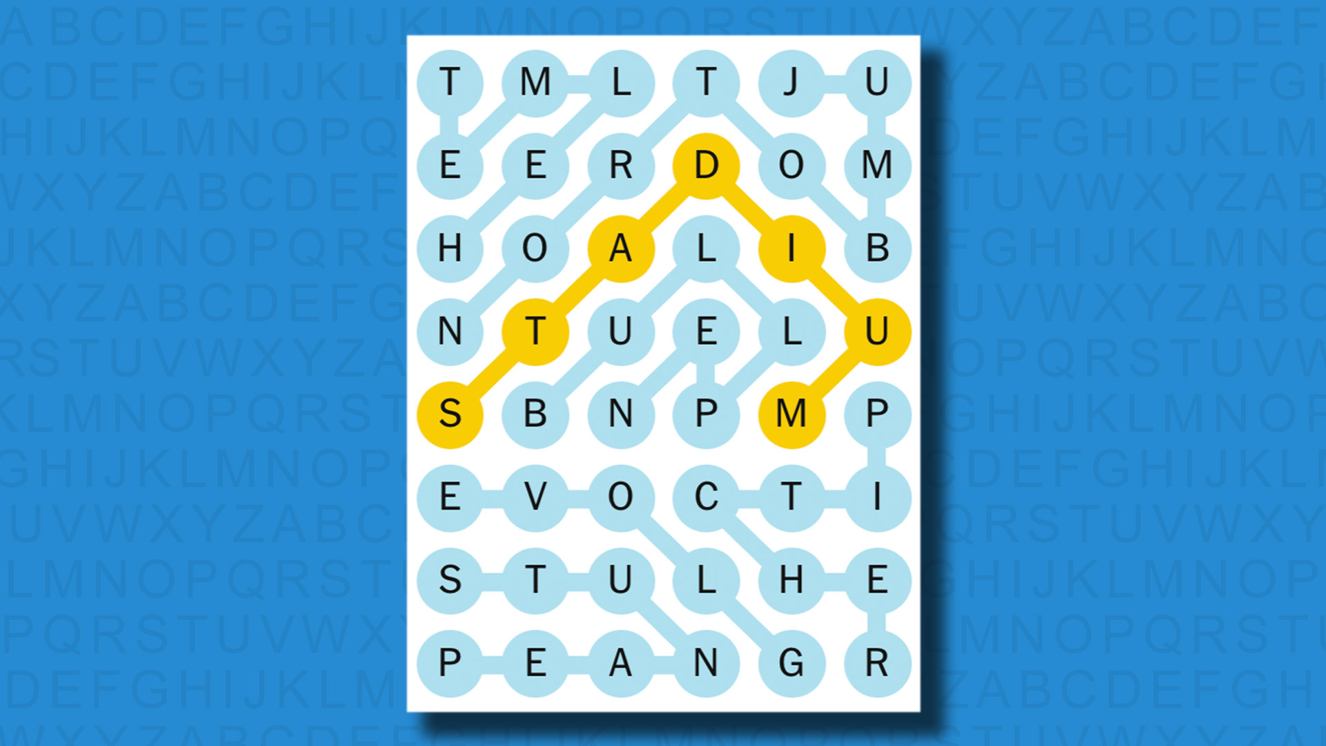 NYT Strands answers for game 496 on a blue background