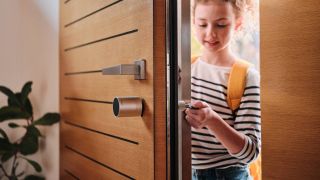 Child unlocking the Netatmo Smart Door Lock using the Smart Keys