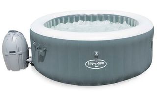 grey hot water tub