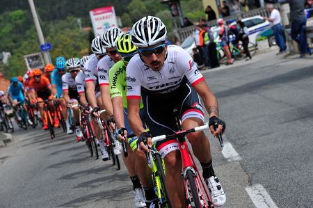 Eugenio Alafaci (Trek - Segafredo) on the front during stage 4 in Croatia
