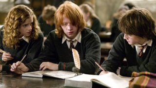 The Golden Trio in Harry Potter.