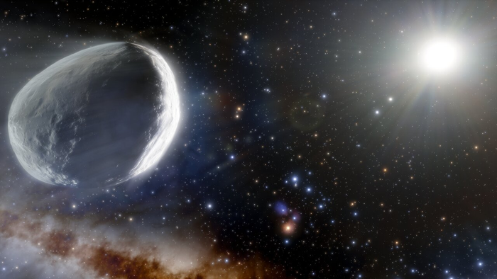 An artist&#039;s depiction of Comet Bernardinelli-Bernstein.