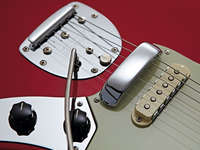 The 50th Anniversary has a repositioned tremolo plate to increase break angle.